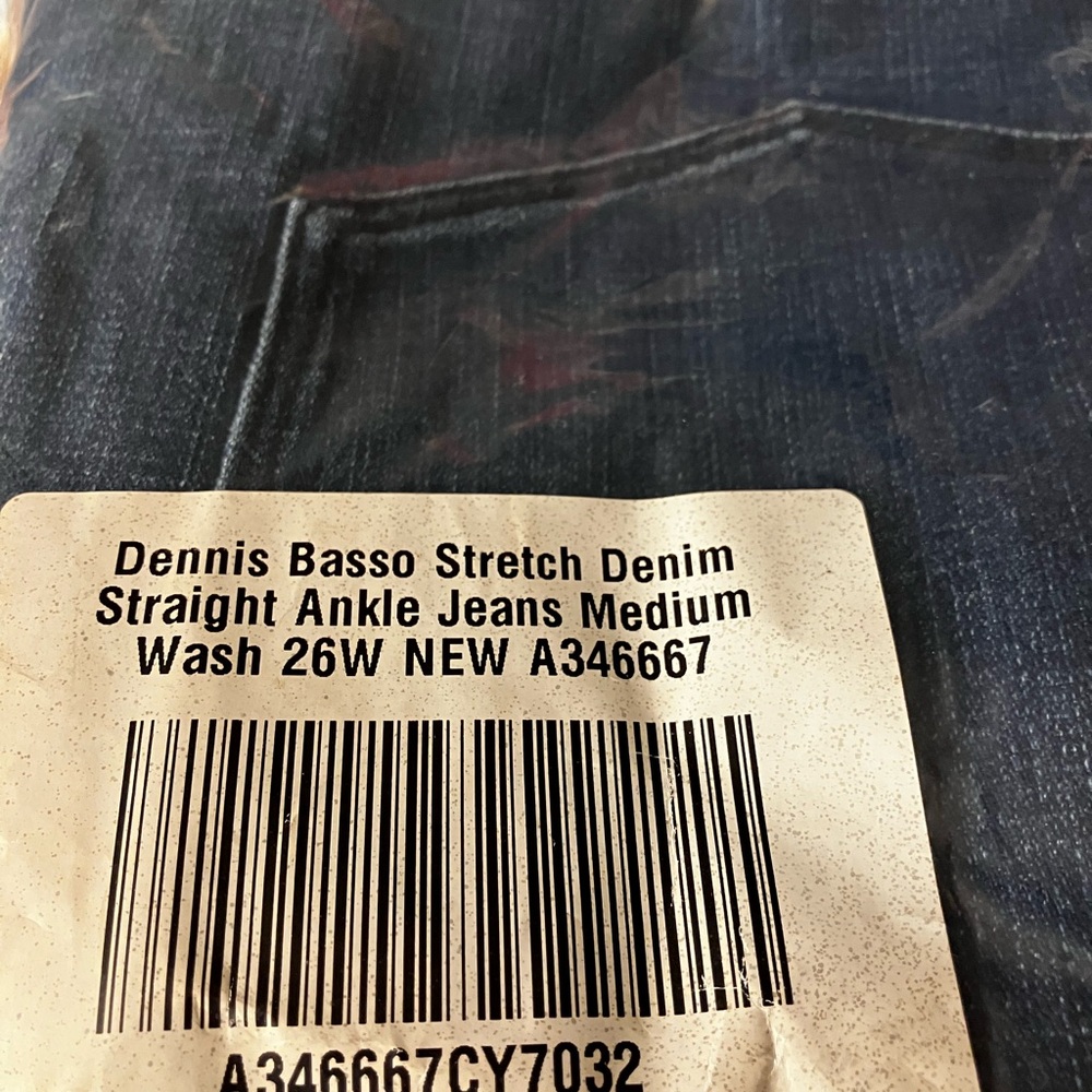 Dennis Basso Stretch Straight Leg Jeans 26W - Picture 2 of 4